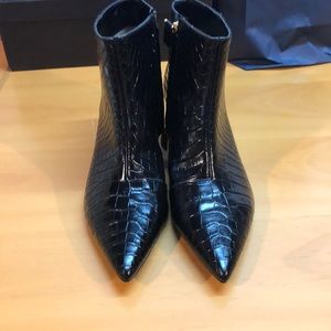 Ralph Lauren faux croc bootie